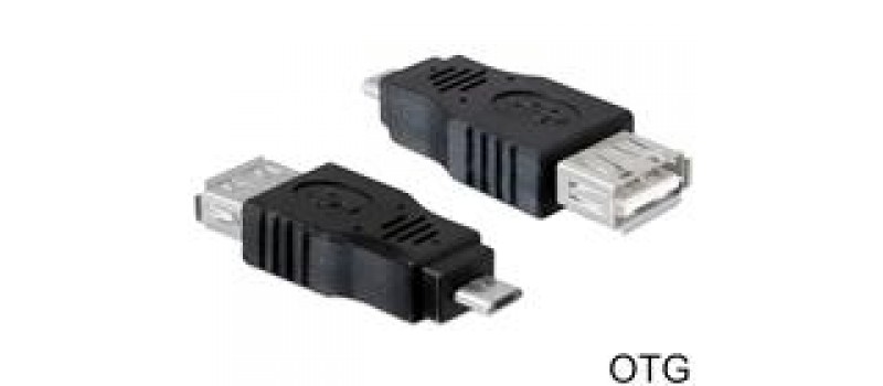DELOCK Adapter USB Micro-B Male σε USB 2.0 A Female OTG, Black