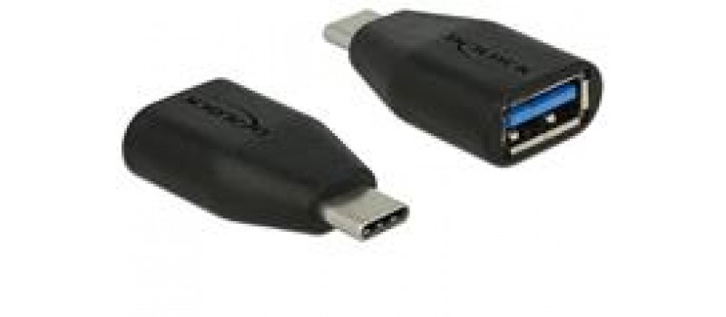 DELOCK Adapter USB 3.1 Type-C σε USB female, SuperSpeed, Black