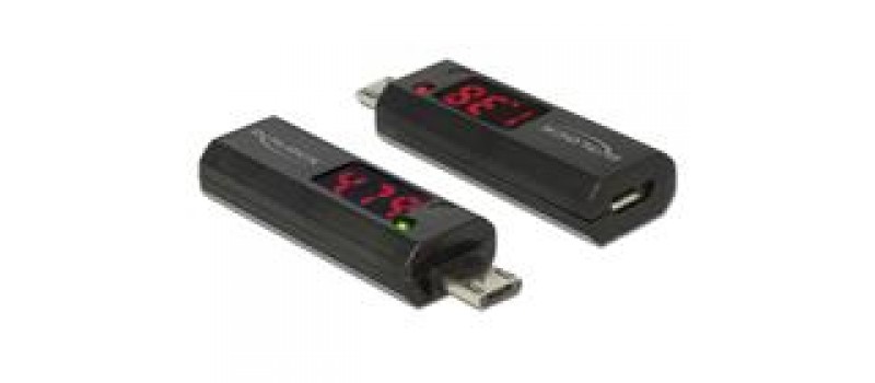 DELOCK Adapter USB 2.0 Micro με LED indicator για Voltage και Ampere