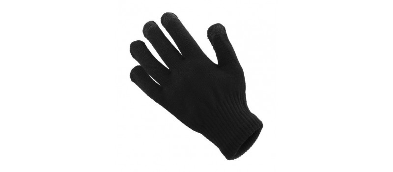 Πλεκτά γάντια γυναικεία, κατάλληλα για οθόνες αφής, μαύρα