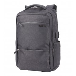 ARCTIC HUNTER τσάντα πλάτης B00107-BK με θήκη laptop, αδιάβροχη, μαύρη