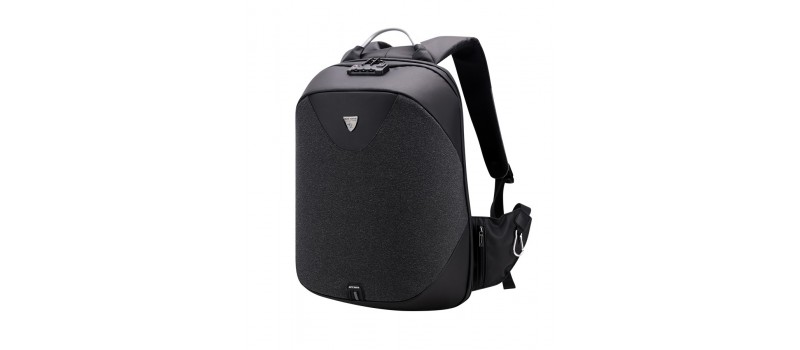 ARCTIC HUNTER τσάντα πλάτης B00208-BK με θήκη laptop, αδιάβροχη, μαύρη