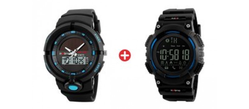 Bundle BNDL-0021 INTIME Smartwatch SW-V02 & Ρολόι χειρός Solar-01