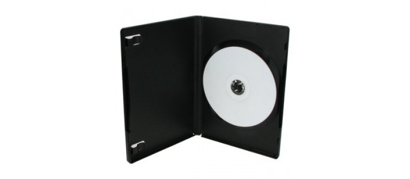 DVD Θήκη για 1 Disc 14 χιλιοστά, Μαύρο - 100ΤΕΜ