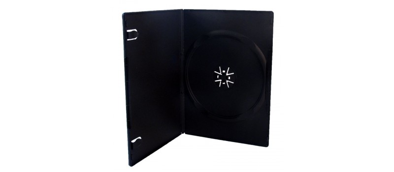 Θήκη CD/DVD Slim, 7mm, μαύρη, 100τμχ