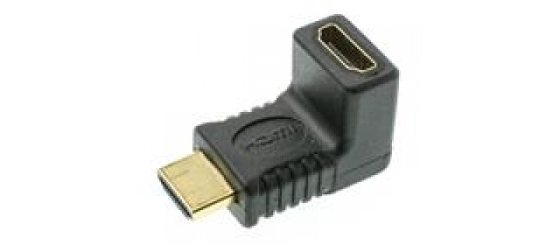 POWERTECH adapter HDMI 1.4V (F) σε HDMI 1.4V (M), γωνιακός 90°