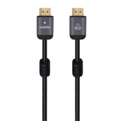 POWERTECH καλώδιο HDMI 2.0 CAB-H095 prime, 4k 3D, Copper, μαύρο, 1m