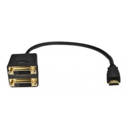 POWERTECH spliter από HDMI male σε 2x DVI 24+1 θηλυκό, 0.20mm