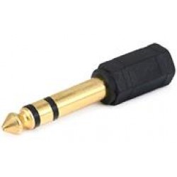 POWERTECH adapter STEREO 3.5mm F/M 6.35mm, gold, 5τμχ