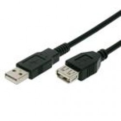 POWERTECH Καλώδιο USB 2.0 σε USB female, 5m, Black
