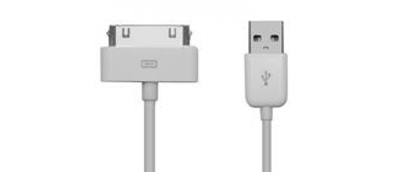 POWERTECH Καλώδιο USB 2.0 σε iPad & iPhone 4/4S, 1m, White