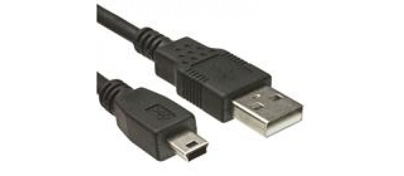 POWERTECH Καλώδιο USB 2.0 σε USB Mini, 1.5m, μαύρο