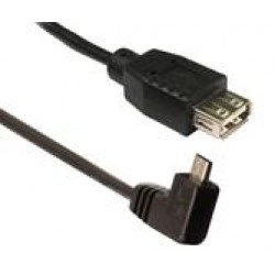 POWERTECH Καλώδιο USB 2.0 Micro σε USB Female, 90°,  1.5m