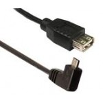 POWERTECH Καλώδιο USB 2.0 Micro σε USB Female, 90°,  0.2m