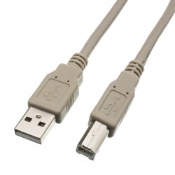 POWERTECH Καλώδιο USB 2.0 σε USB Type B, 1m, Χάλκινο, Γκρι