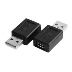 POWERTECH Αντάπτορας USB Micro-AB (F) σε USB 2.0A (M), μαύρο