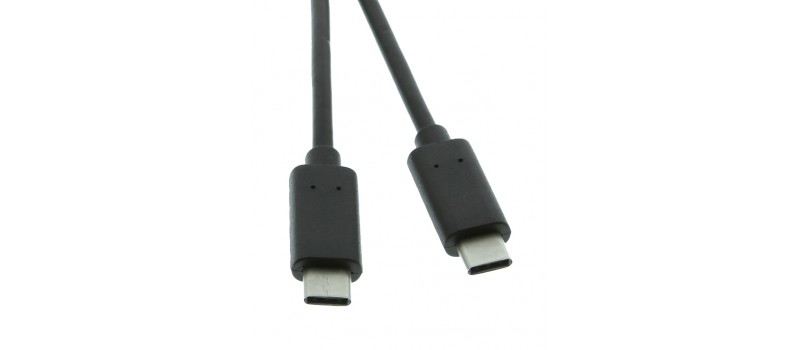 POWERTECH Καλώδιο USB 2.0 Type C σε Type C, 1m, Black