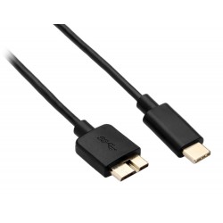 POWERTECH Καλώδιο USB 3.0 Type C σε Micro-B SuperSpeed, 1m, Black