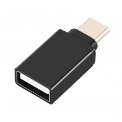 POWERTECH Adapter USB Type-C male σε USB 2.0 female, μαύρο