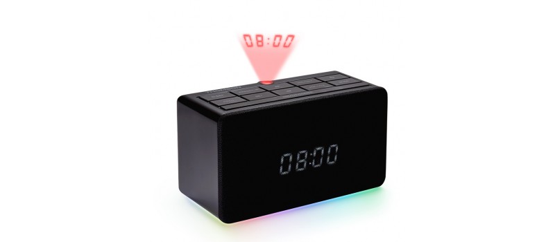 THOMSON Ξυπνητήρι CL300P με προβολέα ώρας, FM Radio, USB, LED, μαύρο