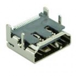 HDMI Connector C TYPE2, pins ίσια, Silver