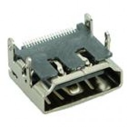 HDMI Connector C TYPE3, pins ίσια με κούμπωμα, Silver