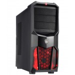 POWERTECH Gaming Case CP-626-RD, LED fan 120mm red, χωρίς PSU