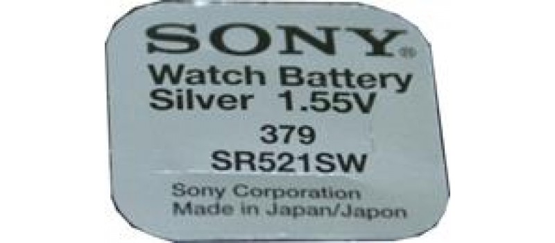 SONY Μπαταρία λιθίου για ρολόγια SR521SW, 1.55V, No379, 10τμχ