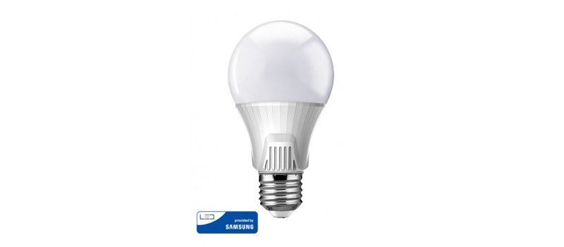 POWERTECH LED Λάμπα Bulb 9W, Warm White 3000K, E27, Samsung LED, IC