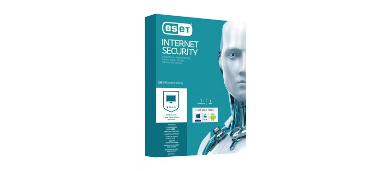 ESET Internet Security, 1 άδεια χρήσης + δωρεάν για 1 συσκευή, 1 έτος
