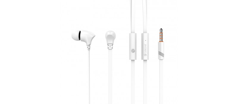 CELEBRAT Earphones με μικρόφωνο G3, on/off, 10mm, 1.2m, λευκά