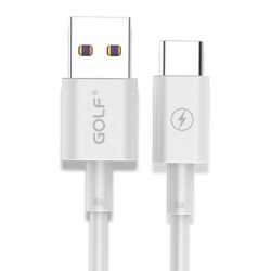 GOLF Καλώδιο USB 2.0 σε Type-C, Speed QC 5A, 1m, White