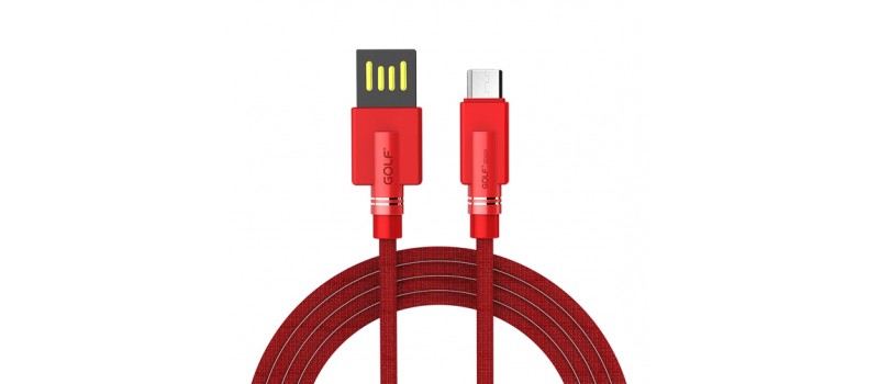 GOLF Καλώδιο Shuttle USB 2.0 σε Micro, Fast Charging, Sync, 1m, Red