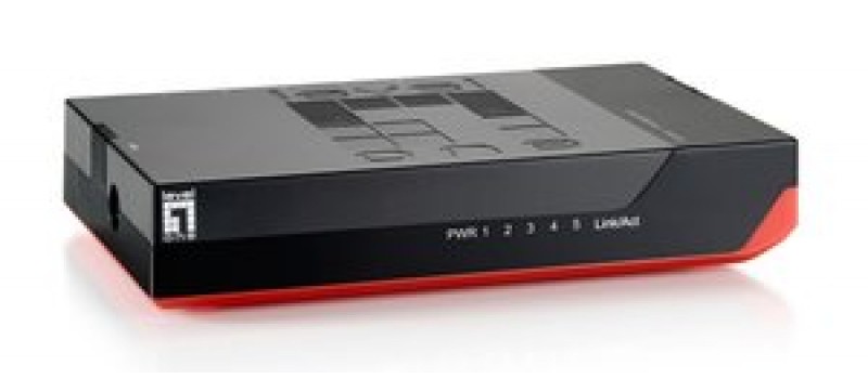 LEVELONE GbE Switch GSW-0507, 5-port 10/100/1000Mbps, Jumbo 9K, Ver. 5.0