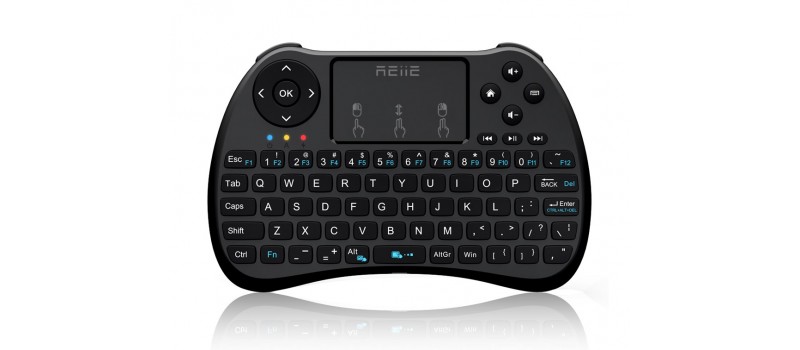 RIITEK Ασύρματο πληκτρολόγιο mini H9S με touchpad, 2.4GHz, μαύρο