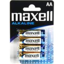 MAXELL Αλκαλικές μπαταρίες μεγέθους AA Συσκευασία μπλίστερ 4 τεμαχίων