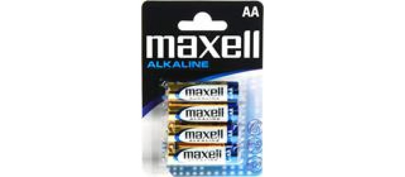 MAXELL Αλκαλικές μπαταρίες μεγέθους AA Συσκευασία μπλίστερ 4 τεμαχίων
