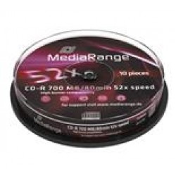 MEDIARANGE CD-R 52x 700MB/80min Cake 10τμχ