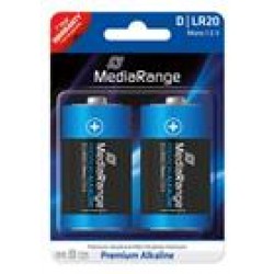 MEDIARANGE Premium αλκαλική μπαταρία D Mono | LR20 1.5V Pack 2τμχ