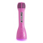 IDANCE Ασύρματο Bluetooth μικρόφωνο PM6PR, LED, επαναφορτιζόμενο, ροζ