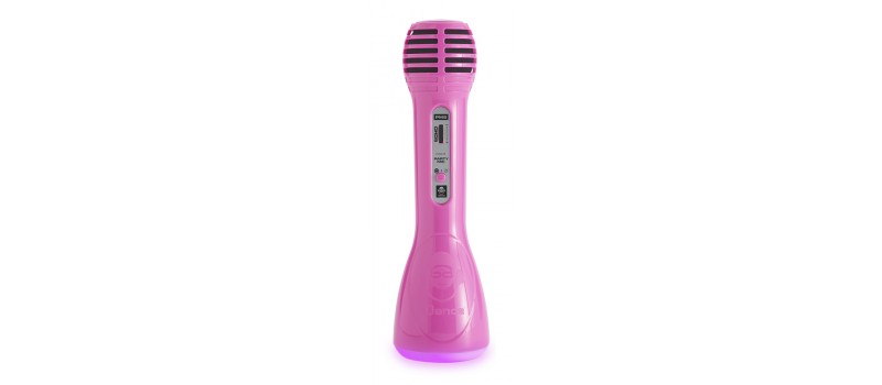 IDANCE Ασύρματο Bluetooth μικρόφωνο PM6PR, LED, επαναφορτιζόμενο, ροζ