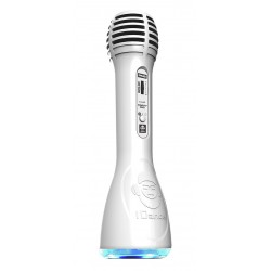 IDANCE Ασύρματο Bluetooth μικρόφωνο PM-6WH, LED, επαναφορτιζόμενο, λευκό