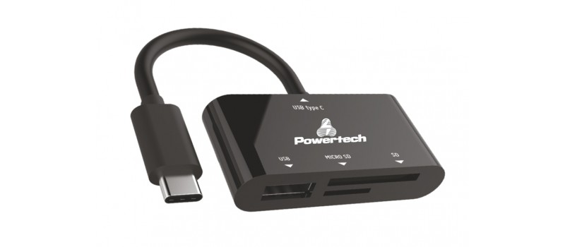 PT Card Reader USB Type-C, SD, Micro SD, USB, Black