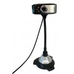 POWERTECH Web Camera 0.3MP, 30fps, Plug & Play, 1.1m, Black
