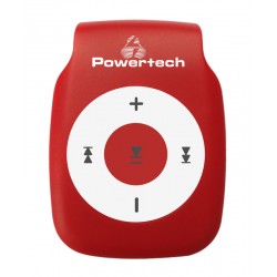 POWERTECH MP3 Player με clip, επαναφορτιζόμενο, microSD, Κόκκινο