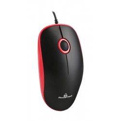 POWERTECH Ενσύρματο ποντίκι, Οπτικό, 1000DPI, USB, κόκκινο