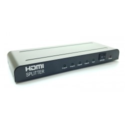 POWERTECH Premiun Quality HDMI 1.4 Splitter, 4x output, EU Power adapter