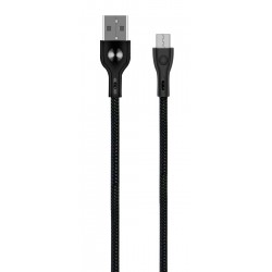 POWERTECH Καλώδιο USB σε Micro USB eco pvc PTR-0004, copper, 1m, μαύρο