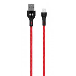 POWERTECH Καλώδιο USB σε Micro USB eco pvc PTR-0005, copper, 1m, κόκκινο