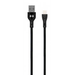 POWERTECH Καλώδιο USB σε Lightning eco pvc PTR-0006, copper, 1m, μαύρο